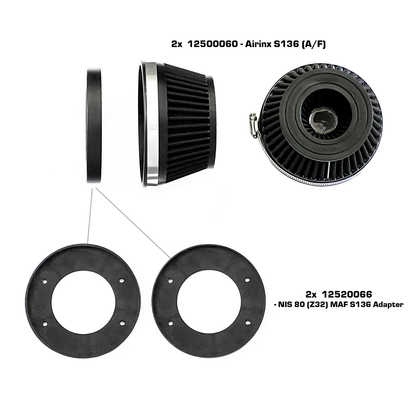 GReddy Spl.: GReddy A/F-Type Airinx S 136 Air Filter, Baseplate & Adapters