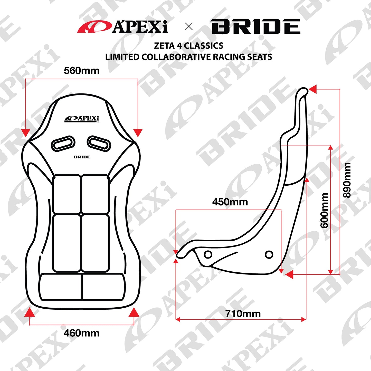 APEXi A'PEXi x BRIDE - ZETA IV Classic (FRP-Silver Back) ** LIMITED EDITION - IN STOCK - FINAL PRODUCTION **