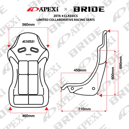 APEXi A'PEXi x BRIDE - ZETA IV Classic (FRP-Silver Back) ** LIMITED EDITION - IN STOCK - FINAL PRODUCTION **