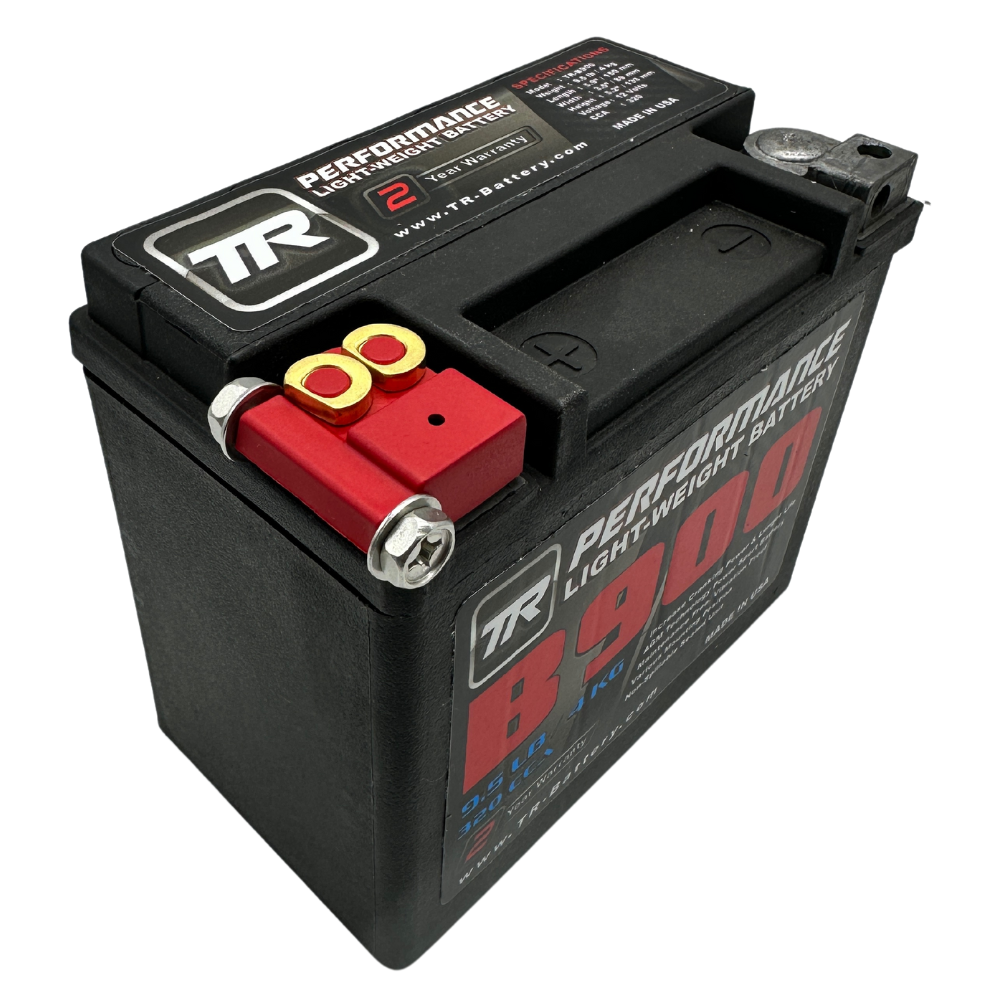 Tomioka Racing TR-B900 9LBS AGM Lightweight Battery Street Use Track Use Race Use Universal Fit with CTEK Battery Tender (Optional)