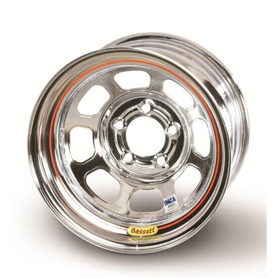 Bassett Wheel 14x7 5x100mm 4in BS D-Hole Chrome BAS47SN4C