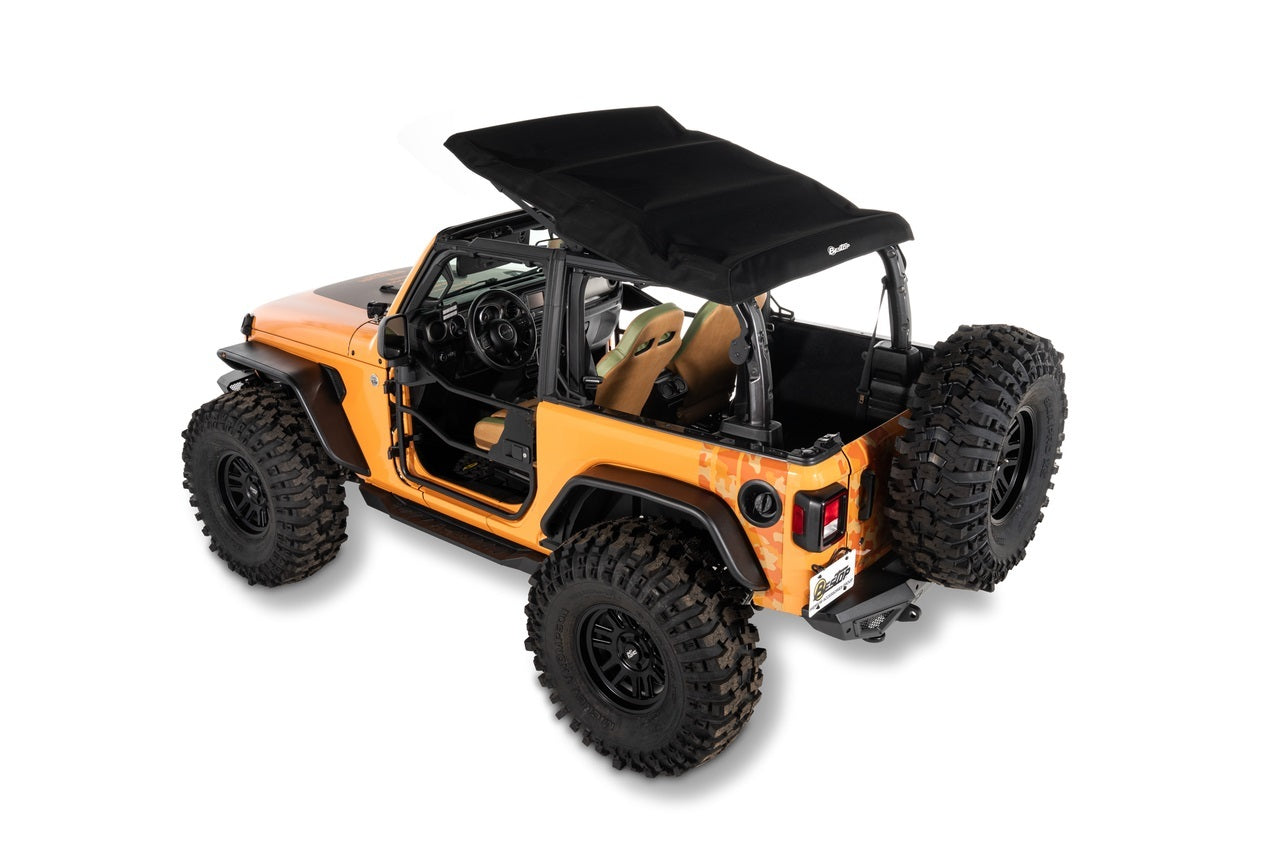 Bestop 18- Jeep Wrangler JL 2Dr Trektop Glide Blk Twill Body Panels and Components Soft Tops and Components main image