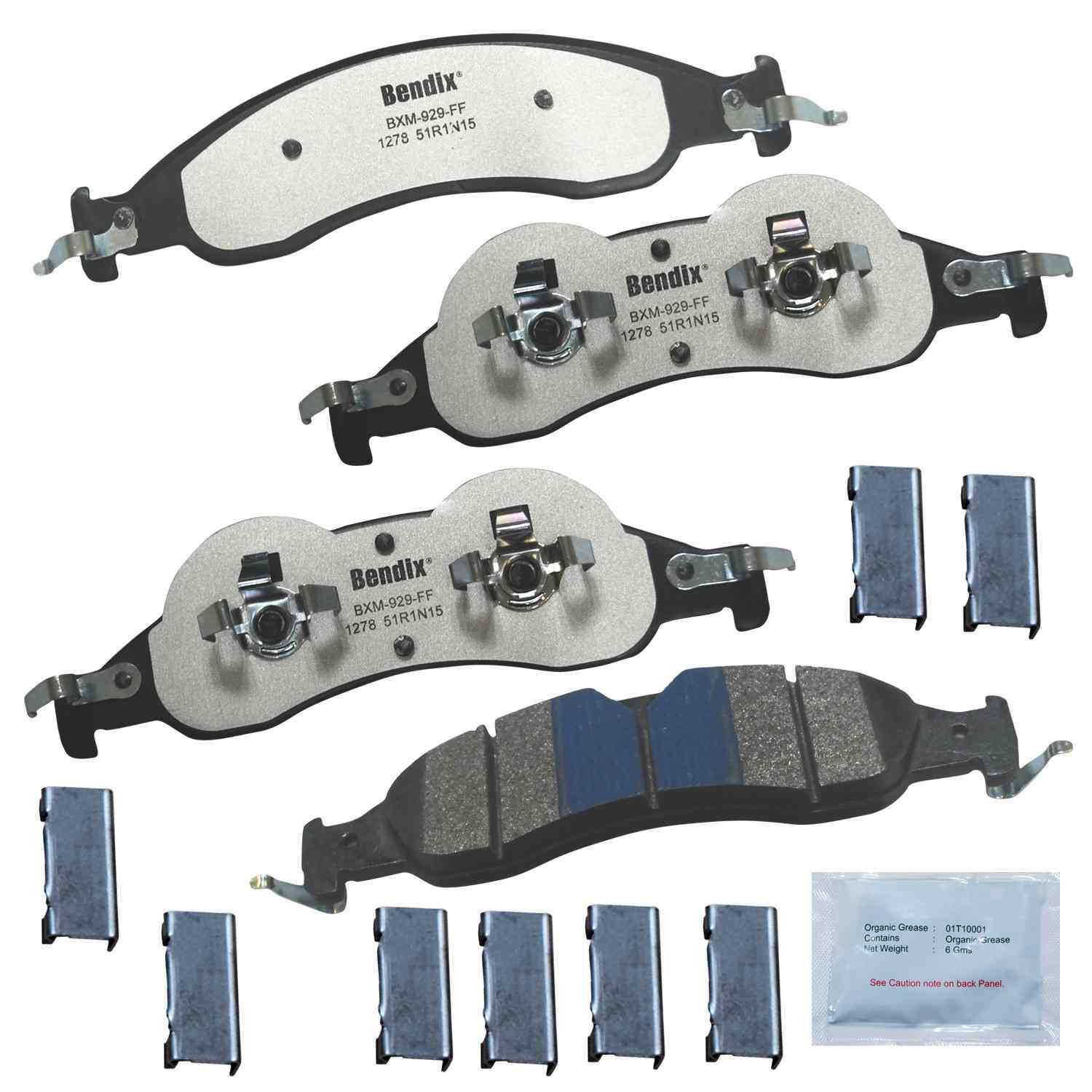 BENDIX FLEET METLOK Disc Brake Pad Set MKD1278FM