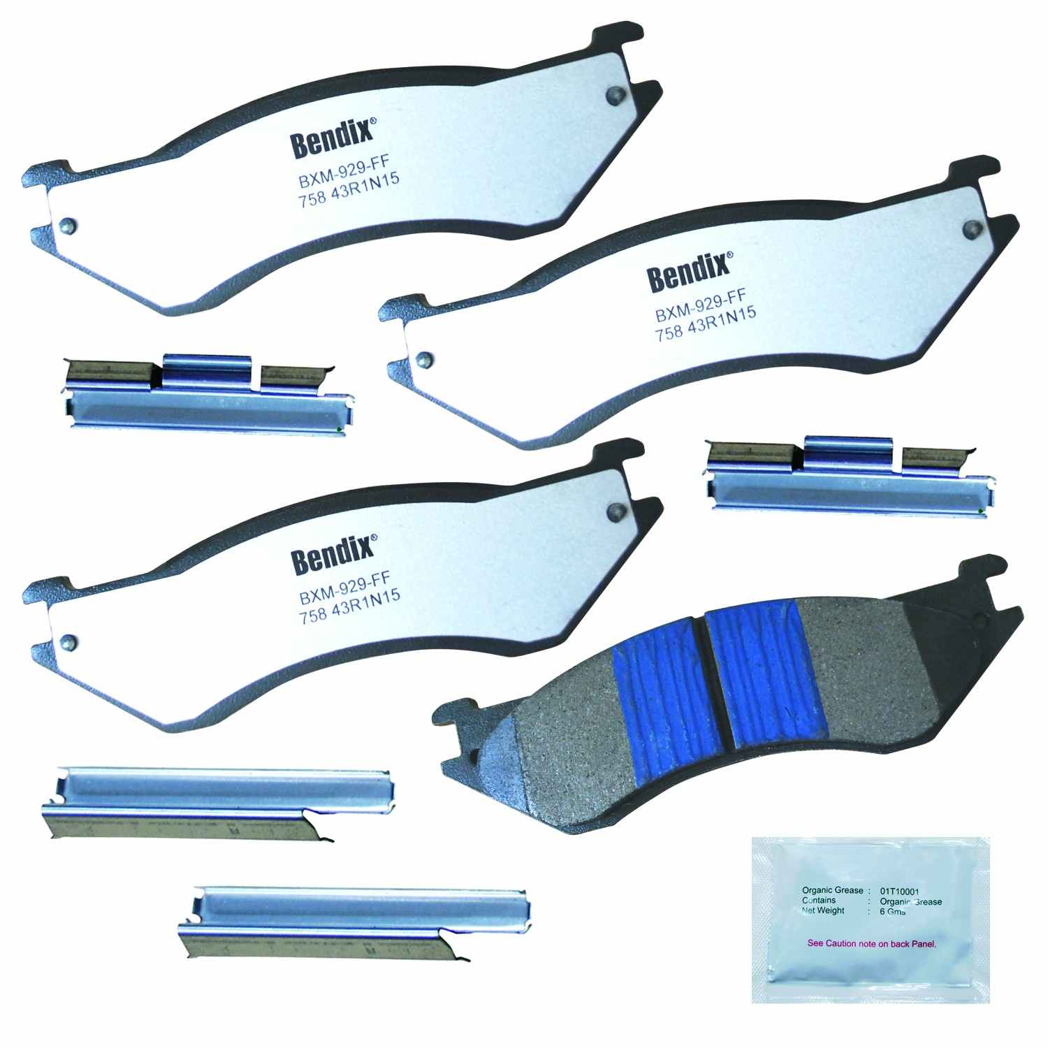 BENDIX FLEET METLOK Disc Brake Pad Set MKD758FM