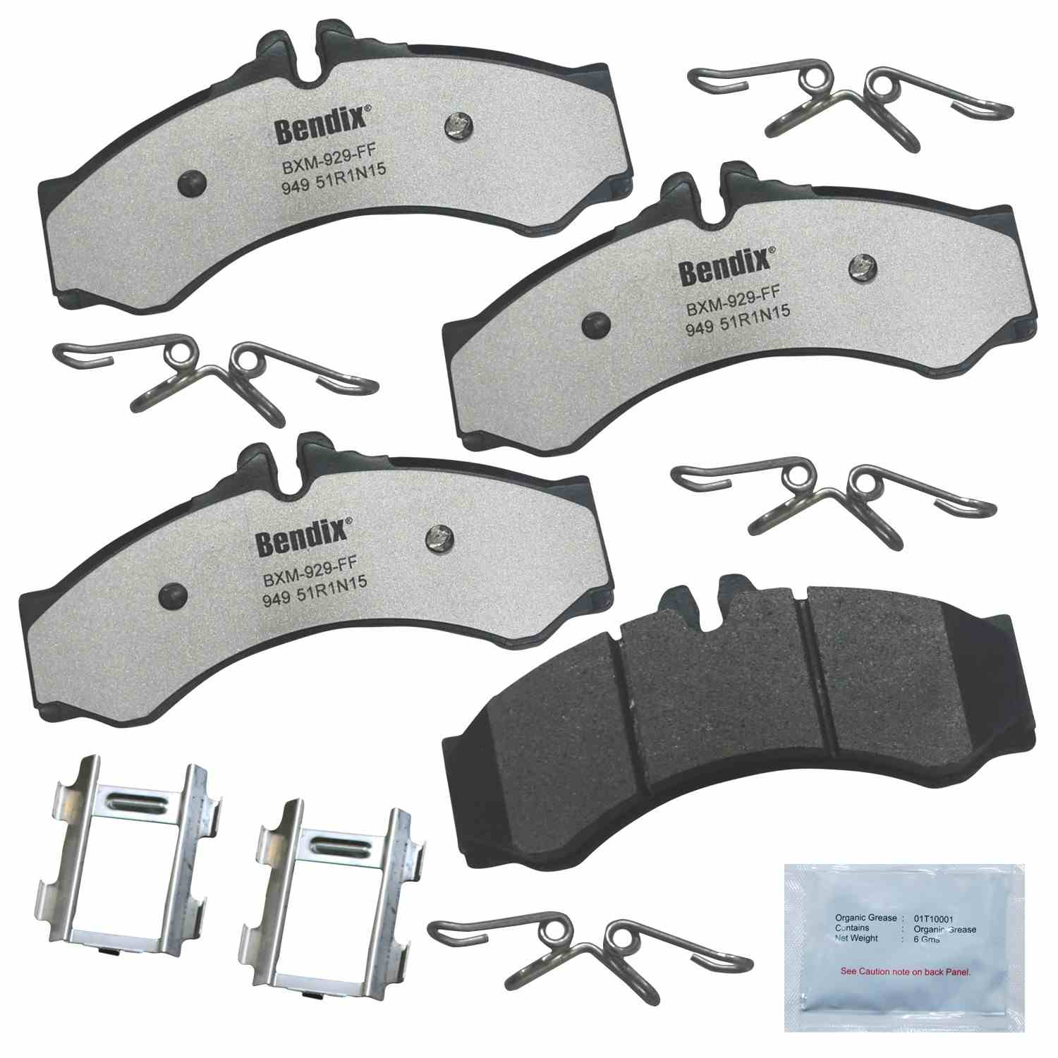 BENDIX FLEET METLOK Disc Brake Pad Set MKD949FM