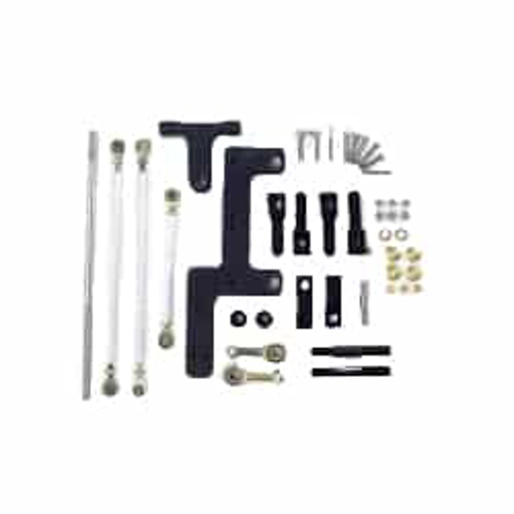 The Blower Shop Dual Carb Linkage Kit Sideways Mount 4150/4500 Throttle Cables, Linkages, Brackets and Components Throttle Linkage and Components main image