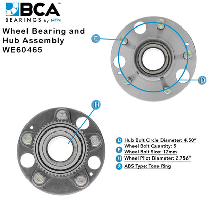 BCA Axle Bearing and Hub Assembly