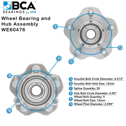 BCA Wheel Bearing and Hub Assembly WE60476