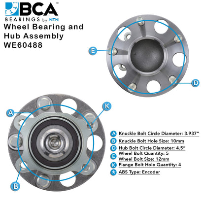 BCA Axle Bearing and Hub Assembly