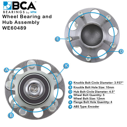 BCA Axle Bearing and Hub Assembly