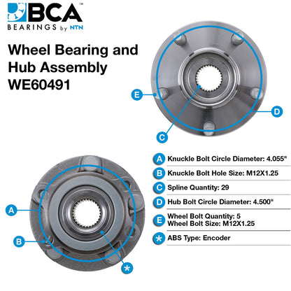 BCA Wheel Bearing and Hub Assembly WE60491
