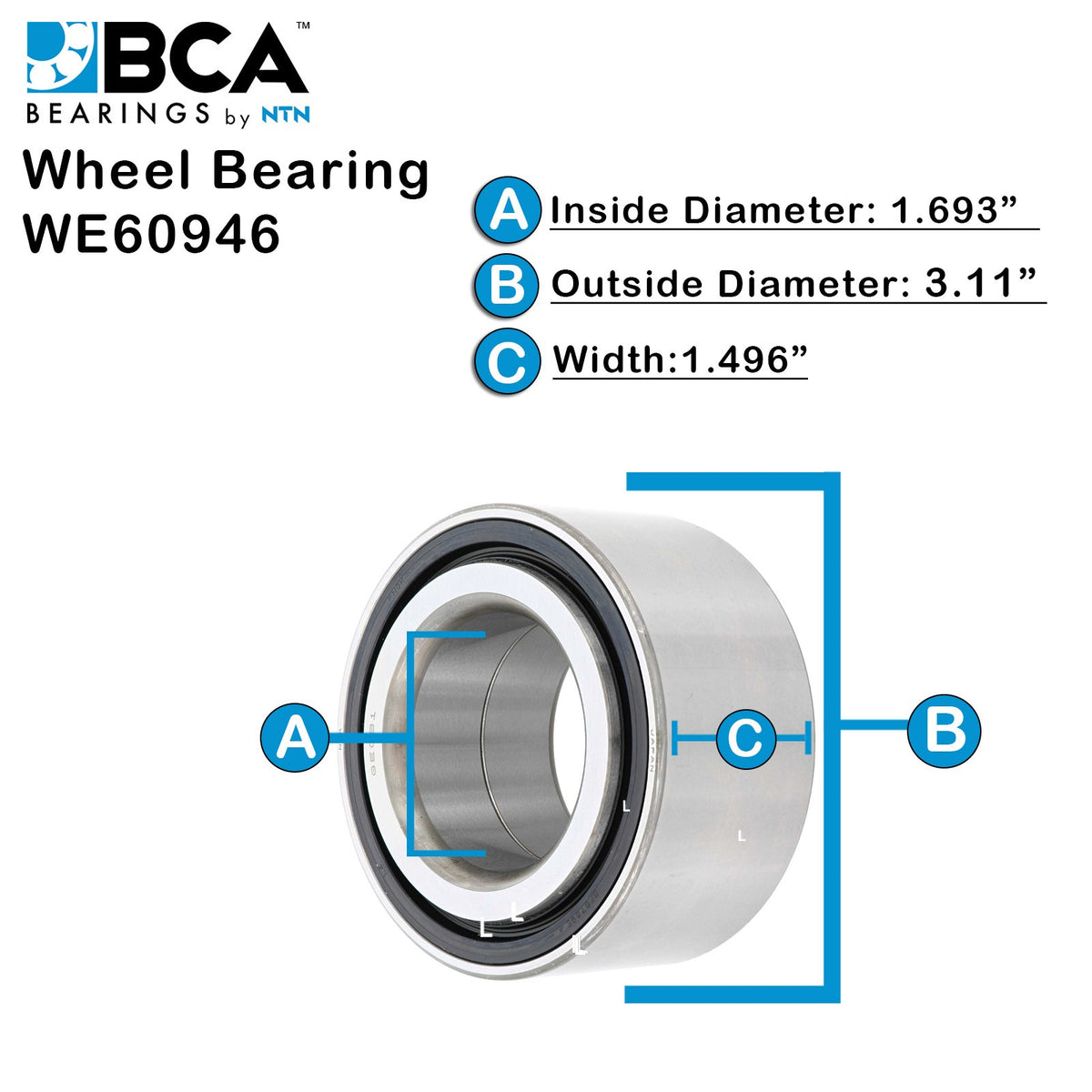 BCA Wheel Bearing WE60496