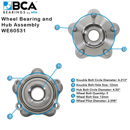 BCA Wheel Bearing and Hub Assembly WE60531