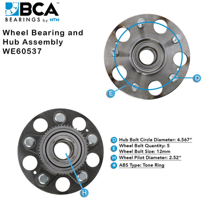 BCA Axle Bearing and Hub Assembly
