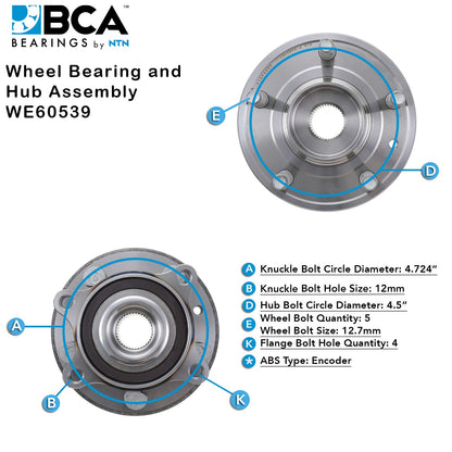 BCA Wheel Bearing and Hub Assembly WE60539