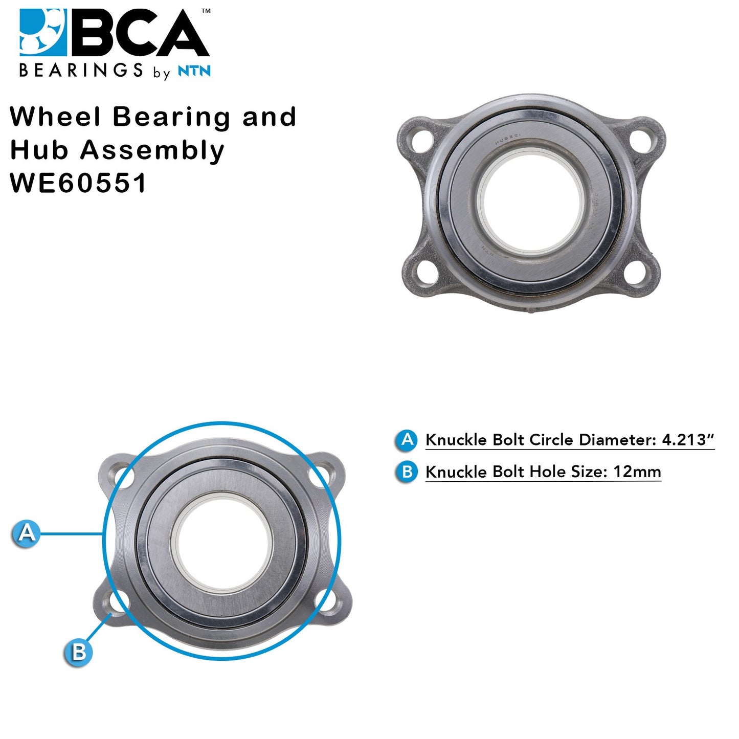 BCA Wheel Bearing Assembly WE60551