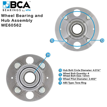 BCA Axle Bearing and Hub Assembly