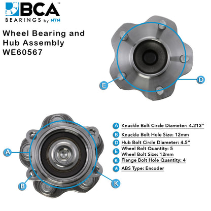 BCA Axle Bearing and Hub Assembly