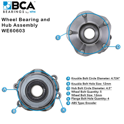 BCA Wheel Bearing and Hub Assembly WE60603