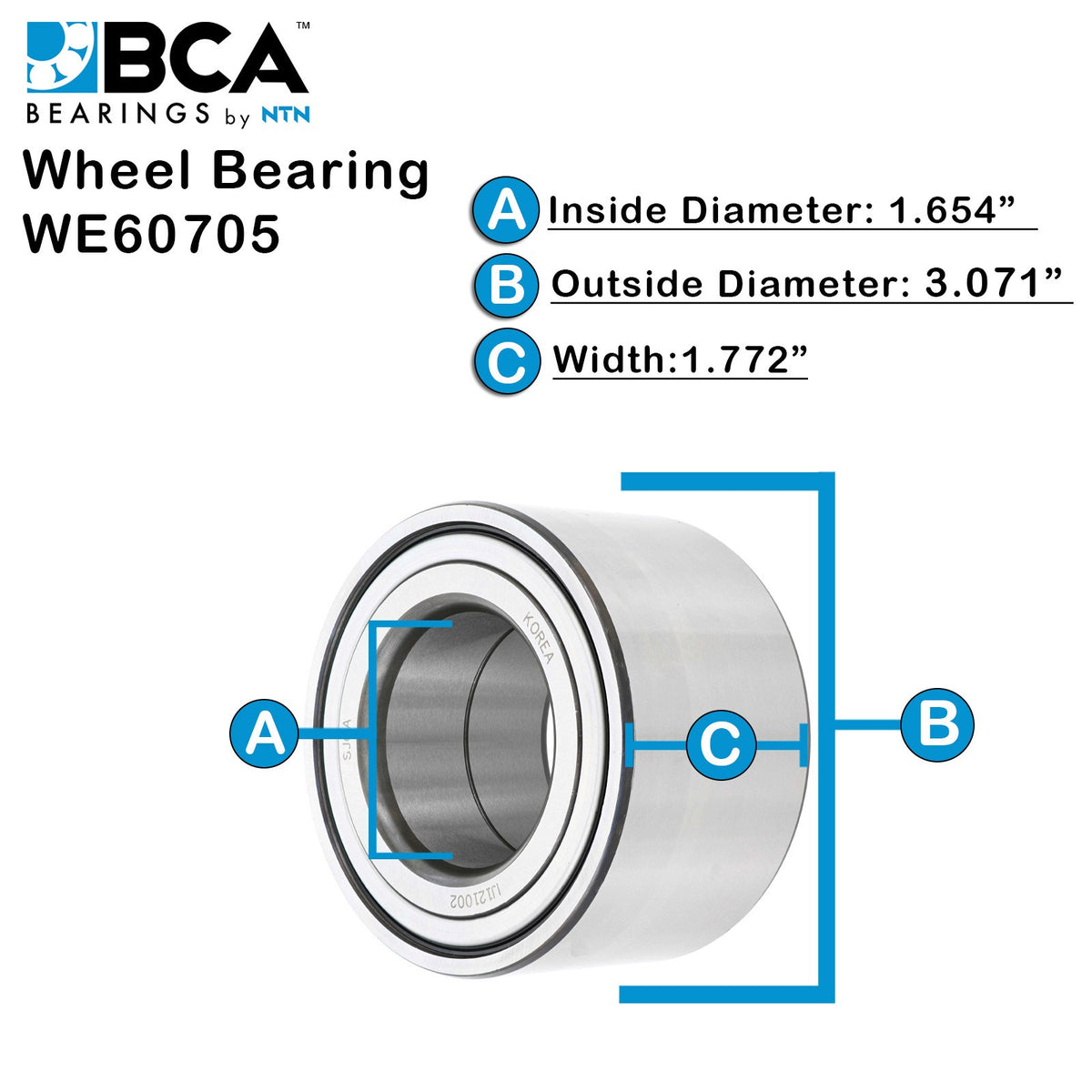 BCA Wheel Bearing WE60705