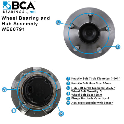 BCA Wheel Bearing and Hub Assembly WE60791