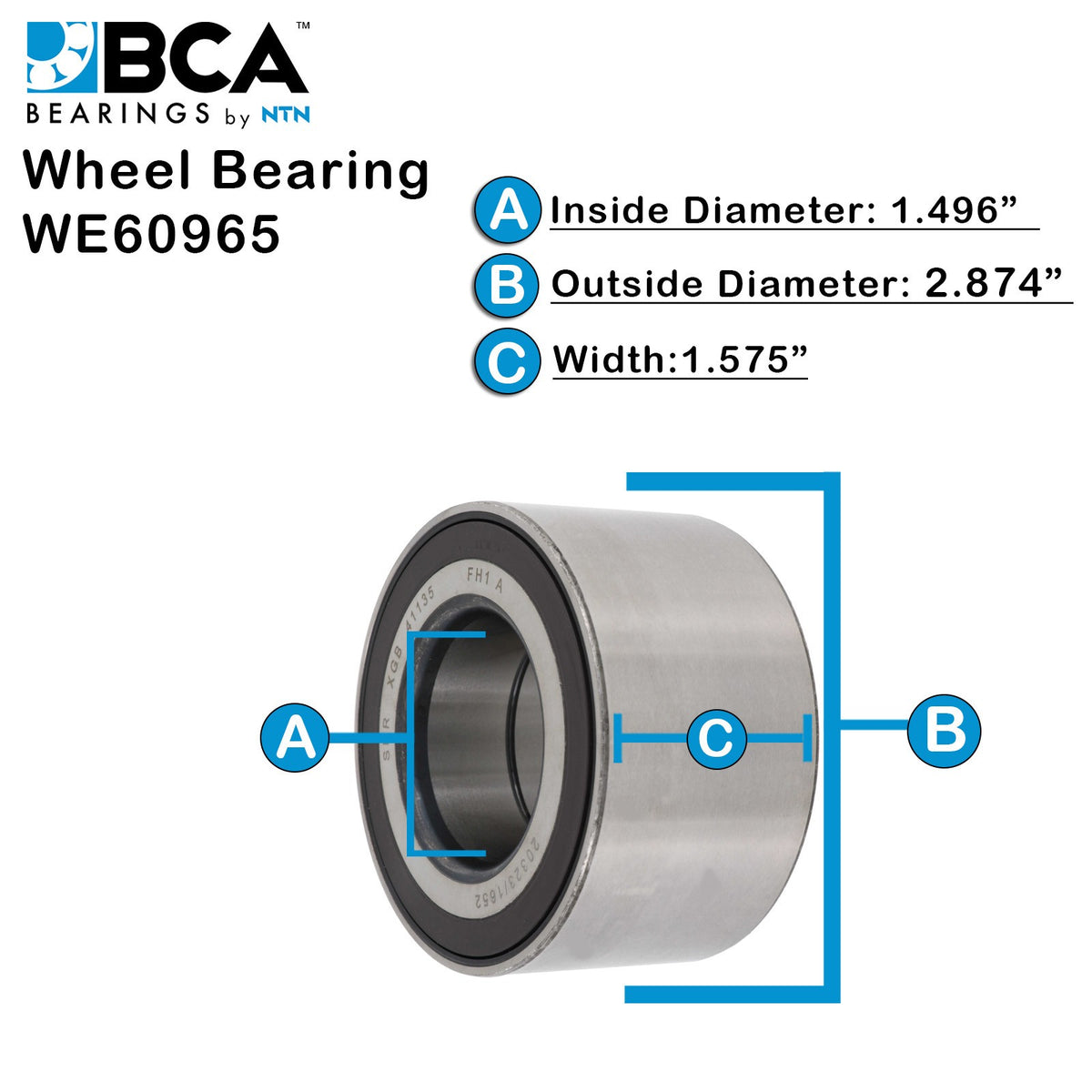 BCA Wheel Bearing WE60965