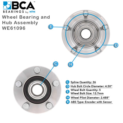 BCA Wheel Bearing and Hub Assembly WE61096