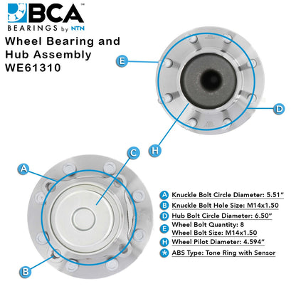 BCA Wheel Bearing and Hub Assembly WE61310