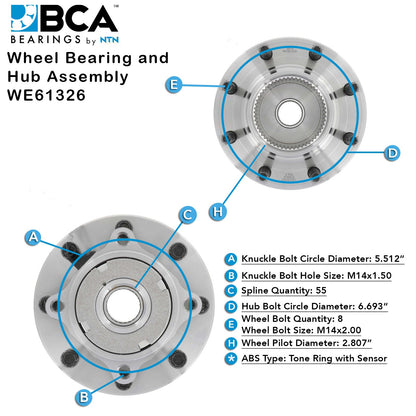 BCA Wheel Bearing and Hub Assembly WE61326