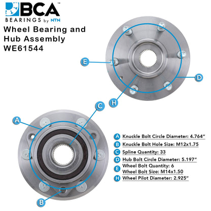 BCA Wheel Bearing and Hub Assembly WE61544