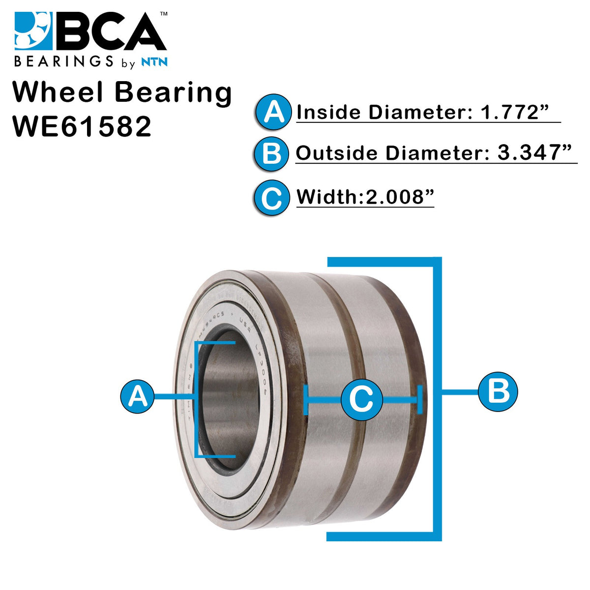 BCA Wheel Bearing WE61582