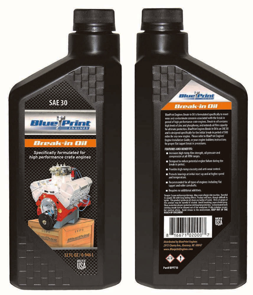 BLUEPRINT ENGINES Crate Eng Break In Oil SAE30 Quart Oils, Fluids and Sealer Oils, Fluids and Additives main image