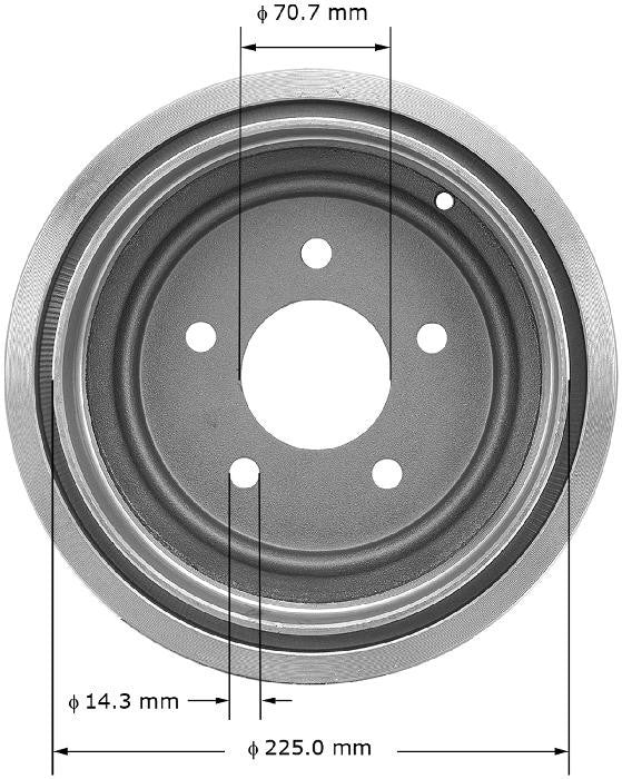 BENDIX PREMIUM DRUM AND ROTOR Brake Drum PDR0451