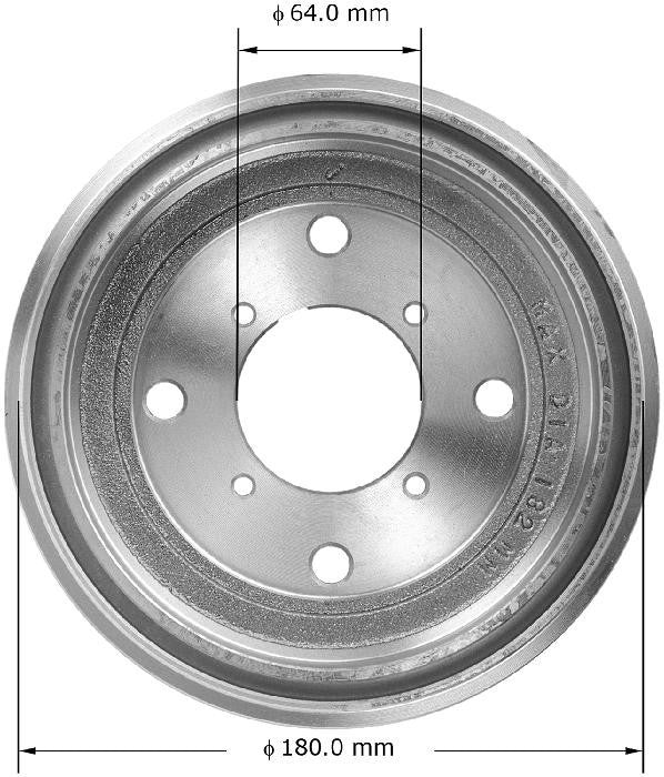 BENDIX PREMIUM DRUM AND ROTOR Brake Drum PDR0677