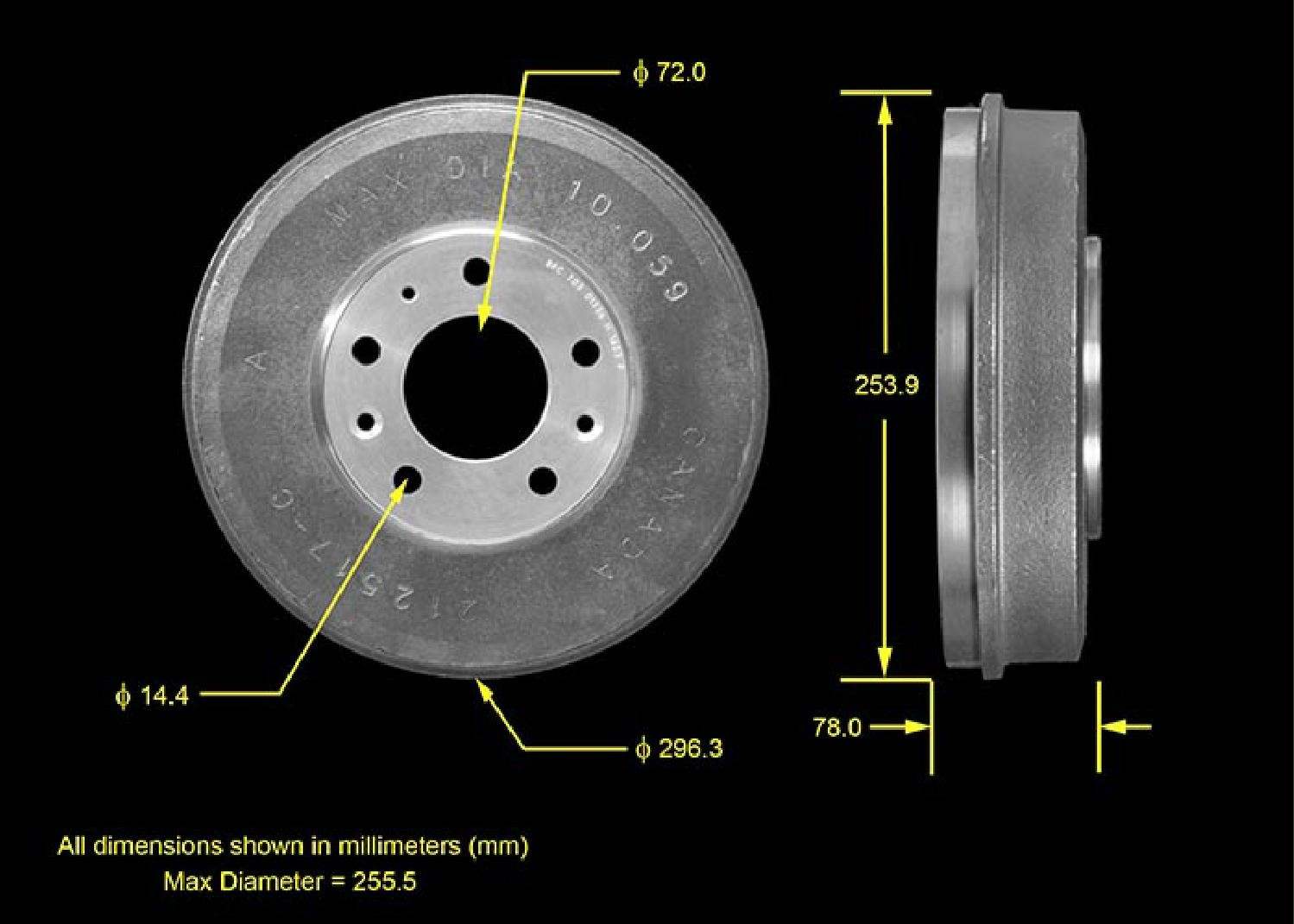 BENDIX PREMIUM DRUM AND ROTOR Brake Drum PDR0735