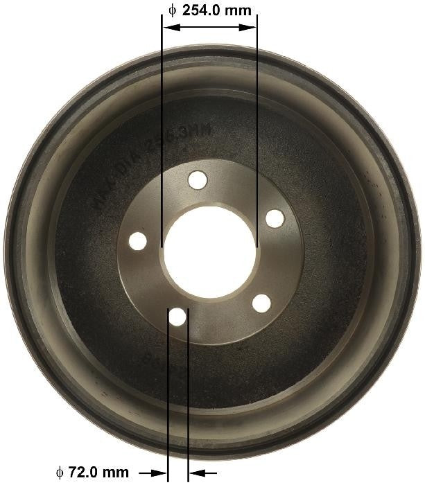 BENDIX PREMIUM DRUM AND ROTOR Brake Drum PDR0826