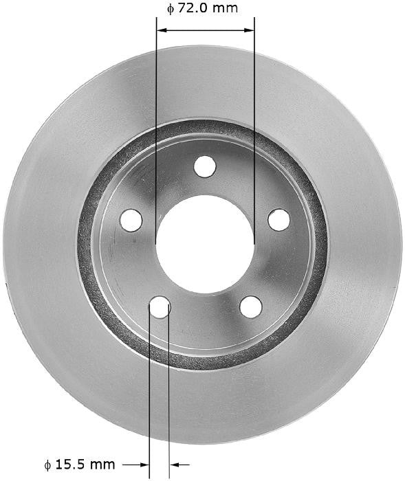 BENDIX PREMIUM DRUM AND ROTOR Disc Brake Rotor PRT1602FC