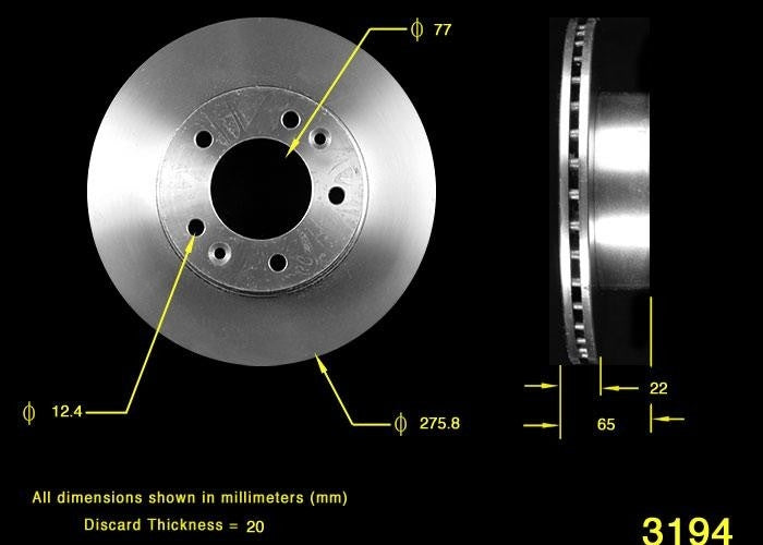 BENDIX PREMIUM DRUM AND ROTOR Disc Brake Rotor PRT1737