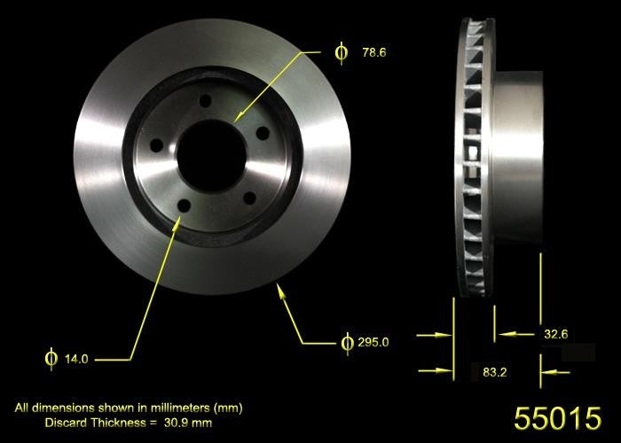 BENDIX PREMIUM DRUM AND ROTOR Disc Brake Rotor PRT1745FC