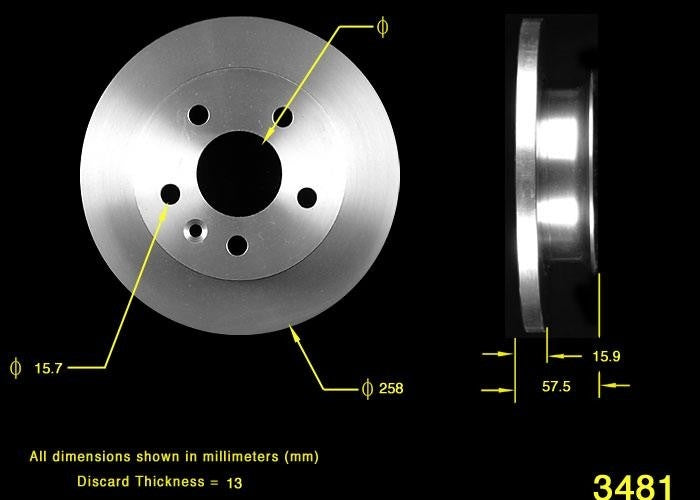 BENDIX PREMIUM DRUM AND ROTOR Disc Brake Rotor PRT1751