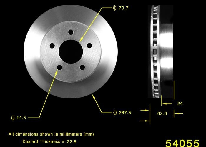 BENDIX PREMIUM DRUM AND ROTOR Disc Brake Rotor PRT1752