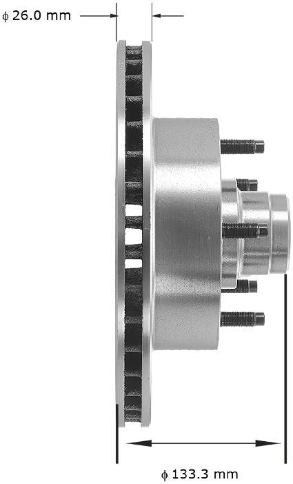 Bendix Premium Drum AND Rotor BENDIX Disc Brake Rotor and Hub Assembly PRT1906