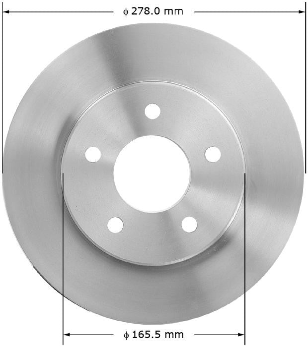 BENDIX PREMIUM DRUM AND ROTOR Disc Brake Rotor PRT1908FC