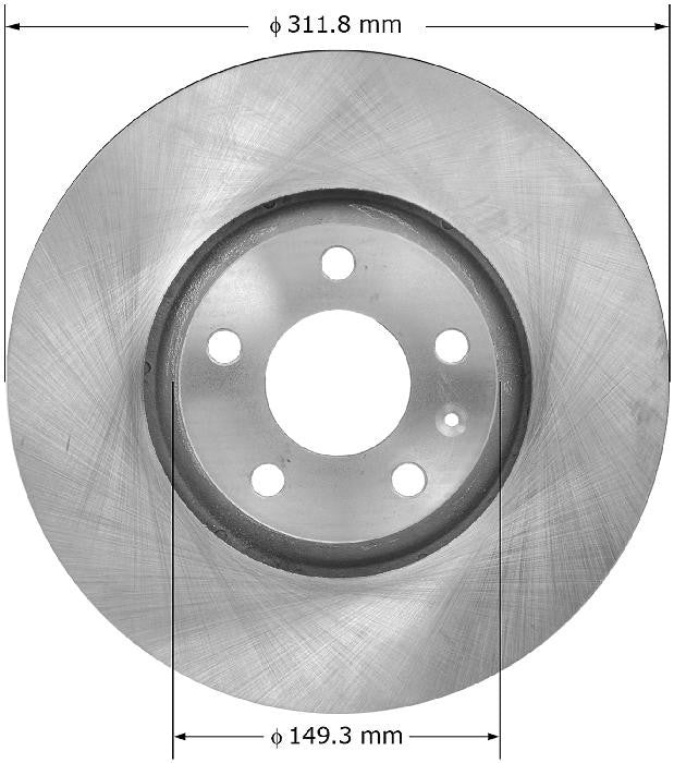 BENDIX PREMIUM DRUM AND ROTOR Disc Brake Rotor PRT1945