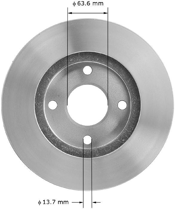 BENDIX PREMIUM DRUM AND ROTOR Disc Brake Rotor PRT5044