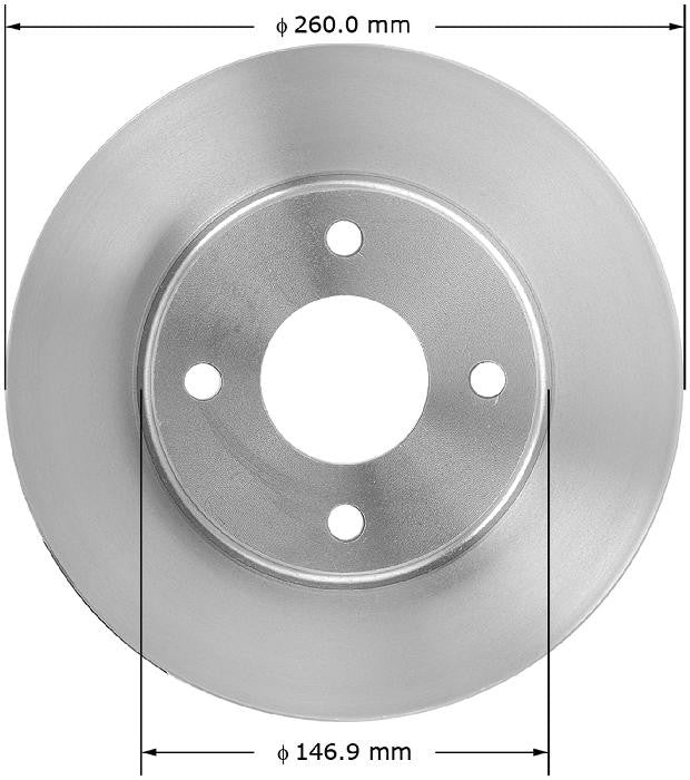 BENDIX PREMIUM DRUM AND ROTOR Disc Brake Rotor PRT5044