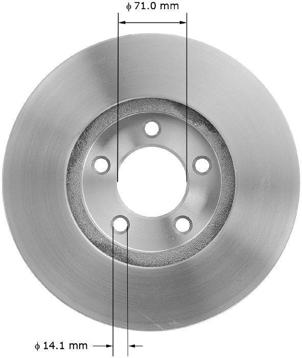 BENDIX PREMIUM DRUM AND ROTOR Disc Brake Rotor PRT5050