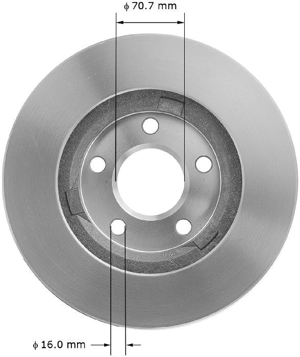 BENDIX PREMIUM DRUM AND ROTOR Disc Brake Rotor PRT5150