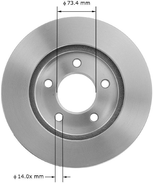 BENDIX PREMIUM DRUM AND ROTOR Disc Brake Rotor PRT5152