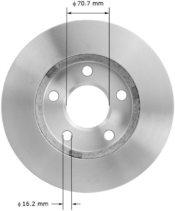 BENDIX PREMIUM DRUM AND ROTOR Disc Brake Rotor PRT5158